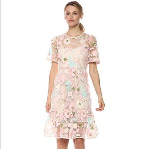 Donna Morgan Embroidered Floral Dress 2 NWT